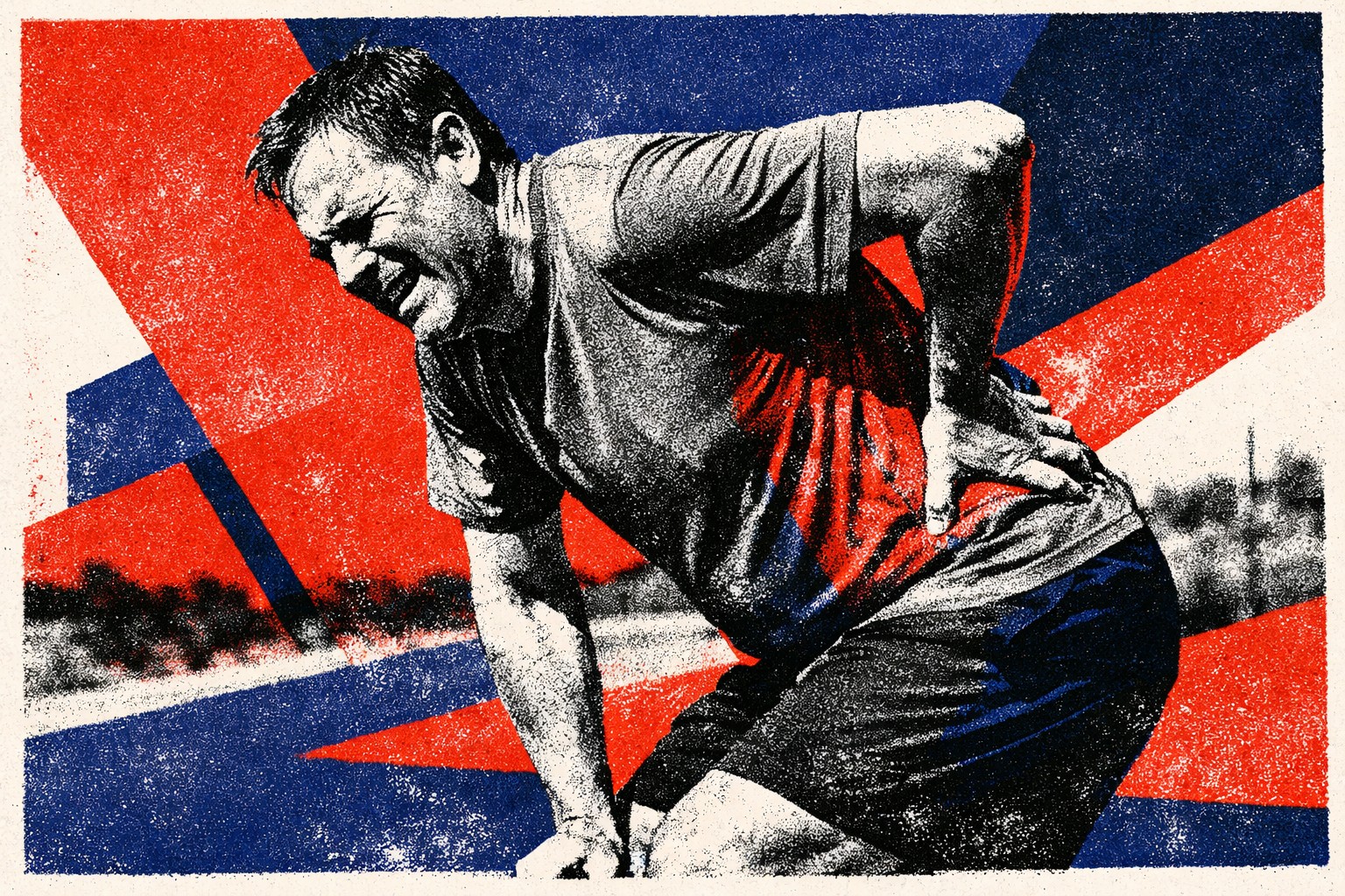 Athlete dealing with back pain